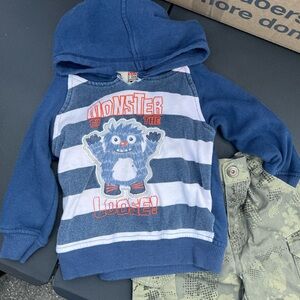 Monster Hoodie Blue and Camo Pants